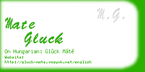 mate gluck business card